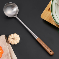 双立人 炒勺 不锈钢锅铲炒铲家用长柄锅铲防烫隔热花梨木柄炒菜铲