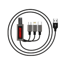 乐默(LOOMOO) 发光屏显一拖三数据线LCB-211 适用安卓Type-c苹果11小米10pro/XSmax