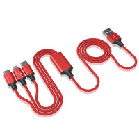 乐默(LOOMOO) 精编一拖三数据线LCB-123 适用苹果iphone安卓type-c