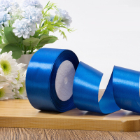 谋福 彩色包装缎带 涤纶丝带 缎带绸带包装带(3卷装)宝蓝长22m*宽4cm