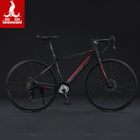 凤凰(PHOENIX) 公路自行车21速700C弯把 飞驰二代(分拨) 亚黑色/红花