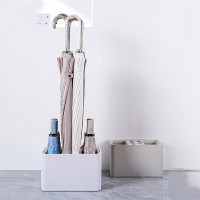 谋福 雨伞收纳架商用酒店办公室门口置地入户雨伞沥水架创意雨伞架(珍珠白)