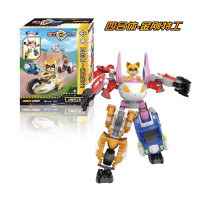 Sising 丛林特工队手动变形四合体-金刚特工 ST012 拼装变形玩具汽车机器人合体套装