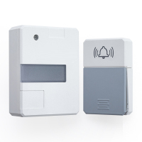 谋福(CNMF)智能无线门铃小夜灯室外防水电子远距离穿墙自发电((免电池按钮1接收1))