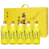 第一坊 头道冷榨花生油 礼盒装 1L*5瓶