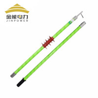 金能电力 绝缘杆铁扣式高压拉闸杆 玻璃钢环氧树脂电工令克棒10kv绝缘棒2节3米 防雨型JN-CZG-JK-F23-XT
