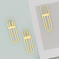 銘希文具 中行建筑书签 黄铜3个装