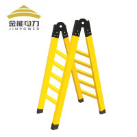 金能电力玻璃钢绝缘梯子 电工绝缘关节梯 施工用方管绝缘折叠梯4mJN-JT-2-XT