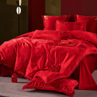 金丝莉(kintheri) 棉贡缎大提花四件套 金玉良缘 被套200x230cm