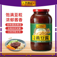 李锦记黄豆酱 家用瓶装非转基因黄豆酿造豆瓣酱 点蘸拌大酱豆瓣酱烹饪酱 美味黄豆酱800g