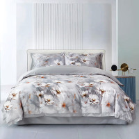 金丝莉(kintheri) 数码印全棉四件套 墨染山水 被套:200x230cm