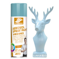 好顺 自动手摇自喷漆金属防锈家具木器漆汽车家用 冰箱白色5*450ml