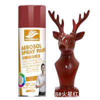 好顺 自动手摇自喷漆金属防锈家具木器漆汽车家用 火星红色5*450ml