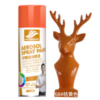 好顺 自动手摇自喷漆金属防锈家具木器漆汽车家用 桔黄色5*450ml