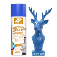 好顺(HAOSHUN) 自动手摇自喷漆金属防锈家具木器漆汽车家用 中蓝色5*450ml