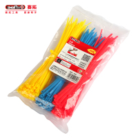 赛拓(SANTO)自锁式尼龙扎带 小号线缆扎线带 电脑主机走线理线带束线带捆扎带 彩色 300根