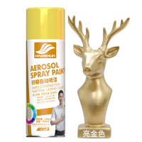 好顺(HAOSHUN) 自喷漆亮金色450ml 5瓶装