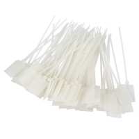 赛拓(SANTO)自锁式尼龙扎带 小号线缆扎线带 电脑主机走线理线带束线带捆扎带 标牌2.5*100mm*100根装