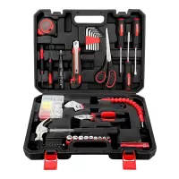 赛拓(SANTO)家用工具箱套装 工具组套 家庭维修工具包 多功能五金工具箱 实用经典款 42件维修组套