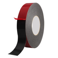 赛拓 2019-78 汽车用海绵胶带 耐高温防水etc车用无痕固定居家高粘度贴片 红膜黑胶1cmX10m