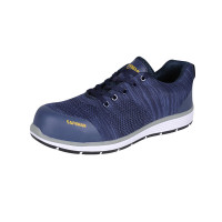 君御 K4053防砸防穿刺绝缘10KV针织透气运动款安全鞋蓝色