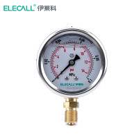 伊莱科 不锈钢压力表 Y-100BF 0-0.6MPA