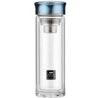 WORLD KITCHEN 钛蓝玻璃杯325ml WK-SB325P03C-JY/KZ 双层玻璃 有效防护