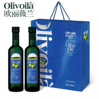 欧丽薇兰(olivoila) 食用油纯正橄榄油云系列500mlx2橄榄油礼盒