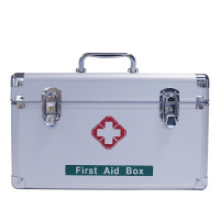 弘生 医药箱应急箱急救箱出诊箱带锁铝合金医疗箱收纳箱家庭急救包14寸