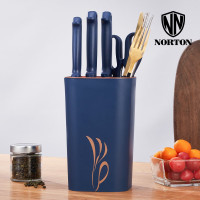 诺顿(NORTON) 5GBLN005 砍骨刀+厨师刀+水果刀+多用剪+收纳底座 布兰妮厨房工具5件套