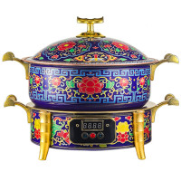 欧锐铂 ORB-472 花开富贵 景泰蓝-纯铜电火锅