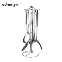 奥丁(adneny) OD-00806 厚爱系列厨房六件套 锅铲+ 煎铲+ 汤勺+ 漏勺 +饭勺+支架
