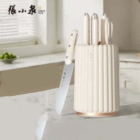 张小泉 D300241 罗马美筑系列套装刀具六件套 切片刀斩骨刀小厨刀水果刀厨房剪刀座