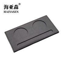 海亚森 TK-3123 12*24*1.2cm 皮革两杯位 杯托 (计价单位:个) 黑色