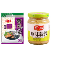 阿一波 60g紫菜汤排骨味*1+ 180g原味蒜蓉*1