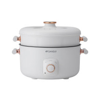 山水(SANSUI) 机械款电火锅(配蒸笼)分体式电炒锅多用途小电锅 5L SHG-5344