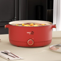 乐扣乐扣(LOCK&LOCK) 小家电电火锅红色1350W EJP1367RED 6L大容量