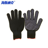 海斯迪克 耐磨劳保手套 gnjz-1133 黑色 均码 12双 1包