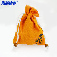 海斯迪克 抽绳收纳袋 HKCX-297 橘色12*15cm 10个 1包