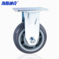 海斯迪克 HKCL-701 TPR橡胶脚轮 4寸刹车轮 1个