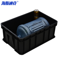 海斯迪克 防静电周转箱 HKW-71 黑色 615*425*250mm 无盖 1个