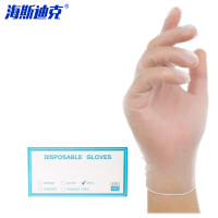 海斯迪克 一次性pvc手套 HKCL-517 L 100只 1盒