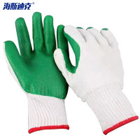 海斯迪克 绿胶片手套 HKW-78 均码 12双 1件