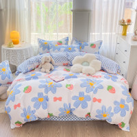 浪莎 亲肤磨毛四件套-太阳花