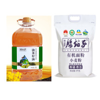 腰站子 油菜籽油5L+新疆奇台有机面粉5kg