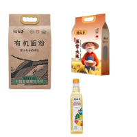 腰站子 有机面粉2.18kg+龙江五常大米5kg+红花籽油750ml