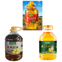 绿洲果实 浓香小榨菜籽油 5L+玉米胚芽油 5L+红花籽油 5L