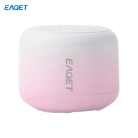 忆捷(Eaget) EK01蓝牙音箱 360度环绕立体声震撼低音音效 蓝牙V5.1播放小巧便携迷你 粉色