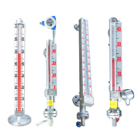 中锐智采 磁翻板液位计 联接方式:DN25,PN25;变送杆配LED显示表头,顶部显示;24VDC,4-20mA;