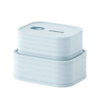 乐扣乐扣(LOCK&LOCK) LCB917BLUS2FU 新活力不锈钢保鲜盒蓝色2件套
